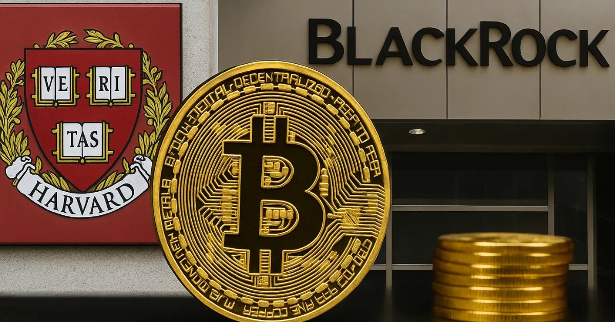 Harvard University invests $116,666,260 in BlackRock's Spot Bitcoin ETF, marking a major institutional move in crypto for 2025